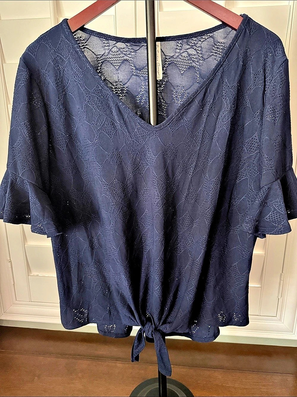 Perception Concept Blue Lace Blouse XL